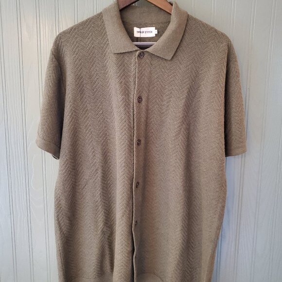 Taylor Stitch Button Down PoloCilantro Herringbone